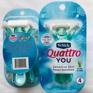2PKS Schick Quattro for sensitive skin.
